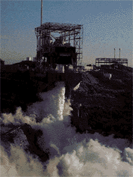 nitrogen cold flow test of Air Force's 1A test stand